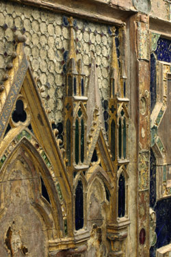 © the Dean and Chapter of Westminster Detail of the Westminster Retable showing the relief construction