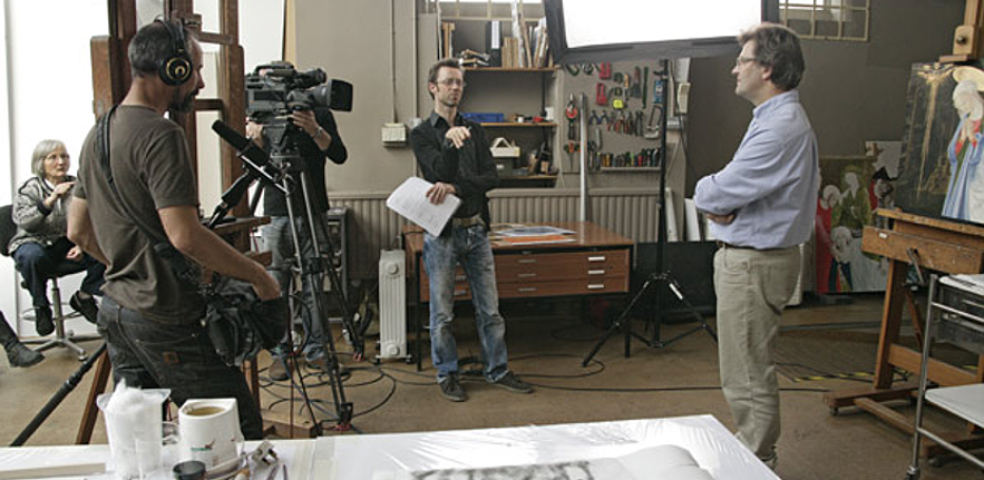 Filming in the Studio - Large