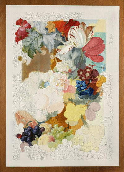 The reconstruction of van Os' Still Life executed by Dr Spike Bucklow and illustrating the artists' techniques